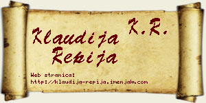 Klaudija Repija vizit kartica